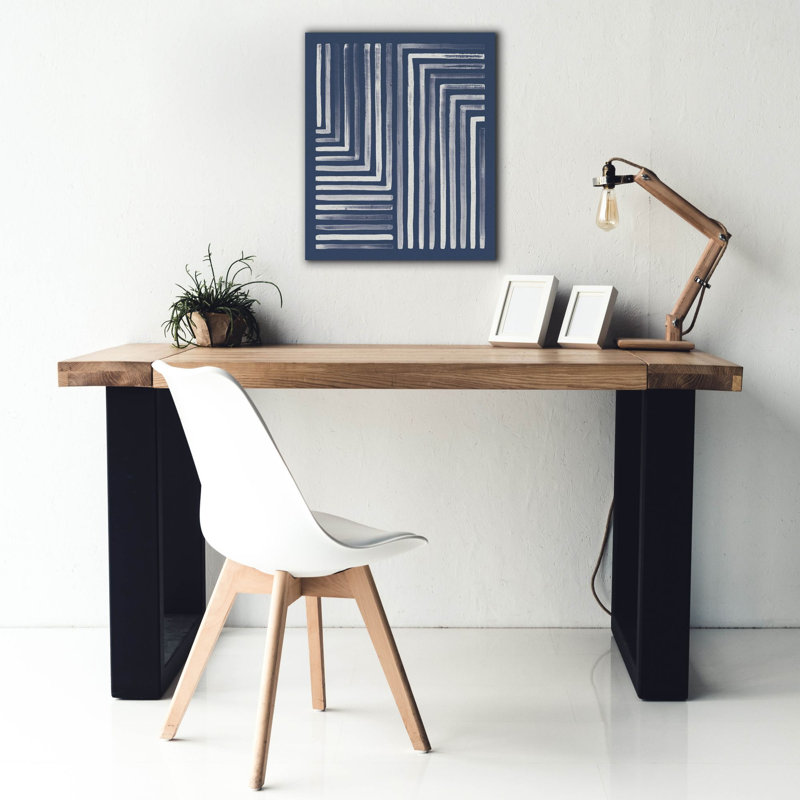  «Blue Sunset 3» par Laura Marshall, art mural sur toile, 20 po x 24 po