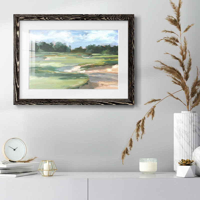 Golf Course Study II, reproduction d'art encadrée, Noir, H 14 po x l 20 po x P 1,5 po