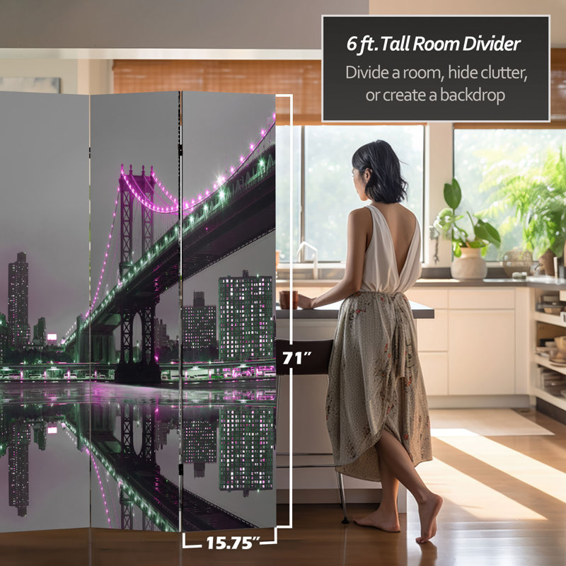 Paravent New York State of Mind, Pont de Manhattan