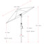 Parasol de patio inclinable 10 pi résistant aux rayons UV-1458297994