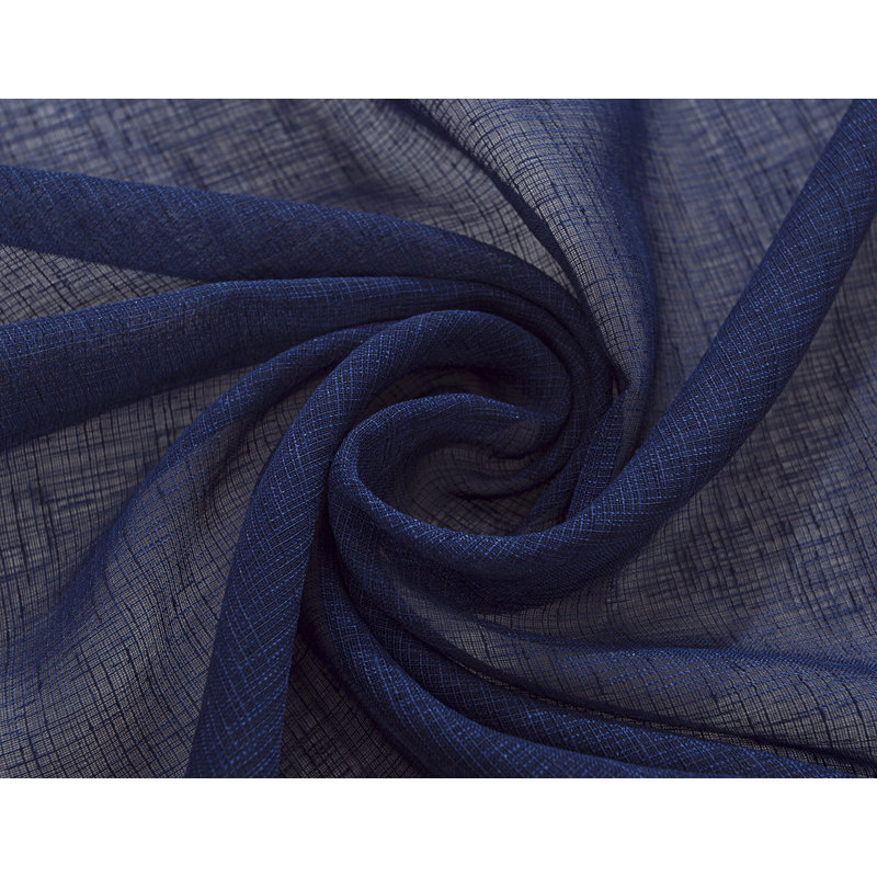 Landrienne Sheer Curtain Single Panel, Navy