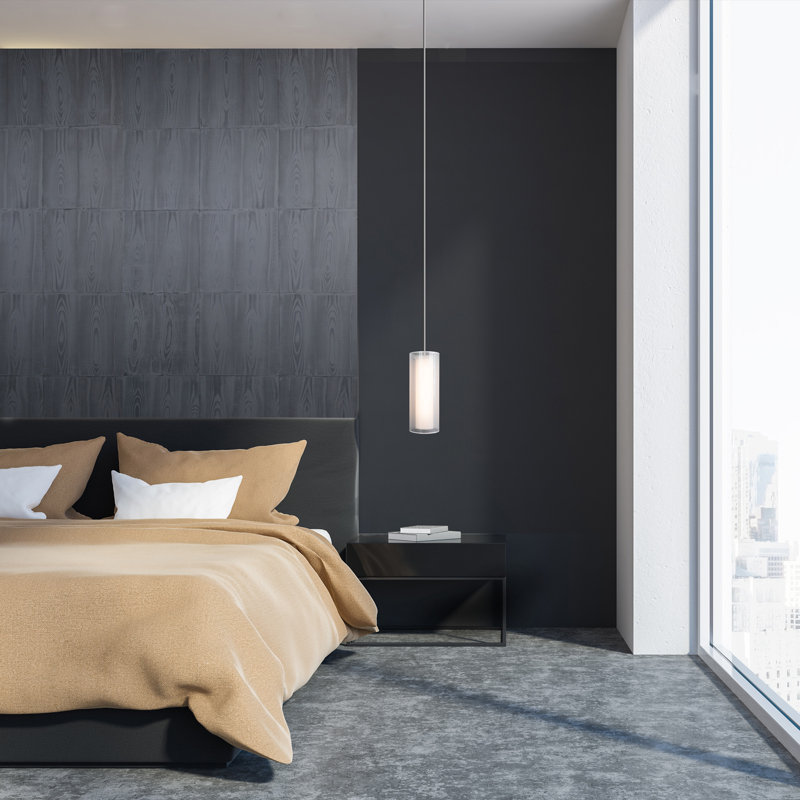 Mini Metropolis Brushed Nickel LED Pendant with Clear Glass