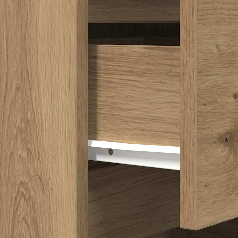 Bedside Cabinets With 3 Drawers 2 Pcs 39X35x65 Cm, Artisan Oak