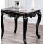 Table de bout carrée en bois massif au design traditionnel, finition champagne, décorations ornées, pieds, l 26,5 po x P 28,5 po, H 24,5 po, table à installation simple, style, H 24,5 po