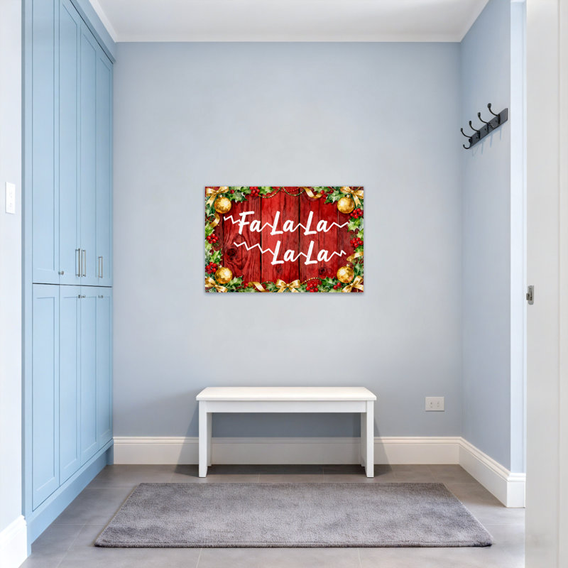 Motif de Noël Fa La La La La Christmas, H 16 po x l 24 po