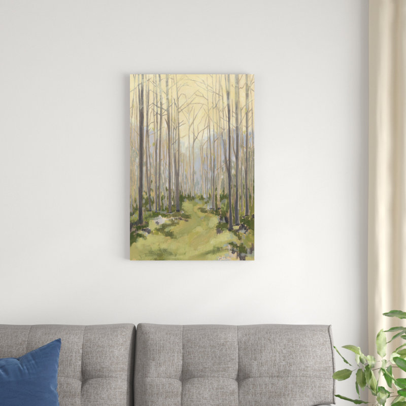«Delicate Forest I», peinture sur toile, H 30 po x l 20 po
