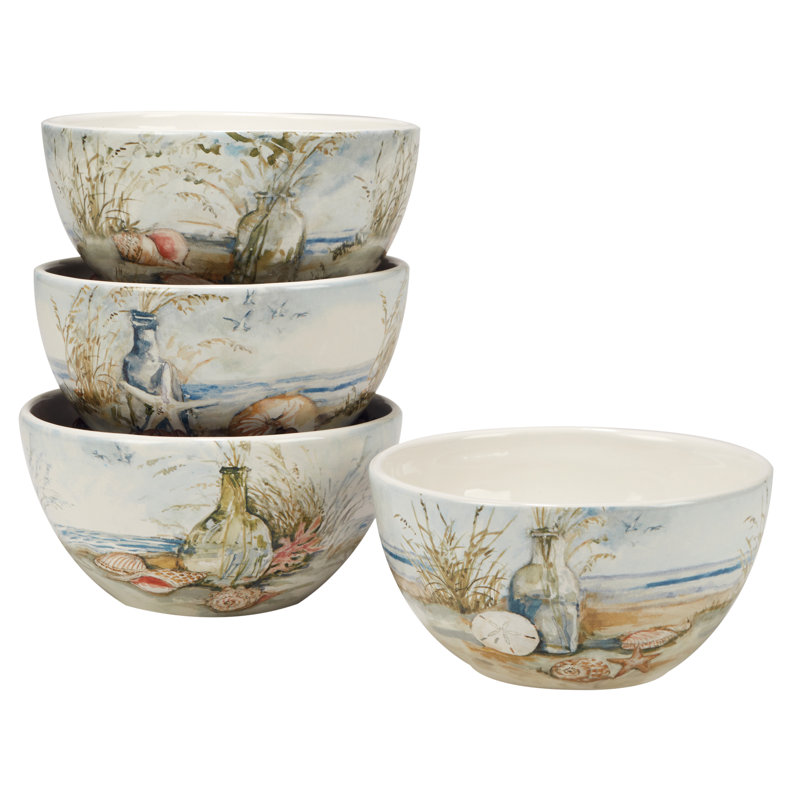 Coastal Landscape, ensemble de 4 bols à crème glacée 5,25 po x 3 po