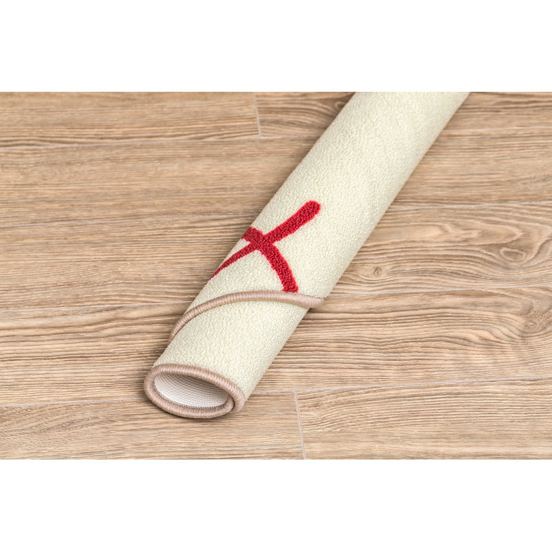 Furnish My Place Niemann Baseball Round Play Area Rugs for Kids | Round Shaped | Kindergarten Classrooms and Playrooms | Contemporary Design| Multicolor