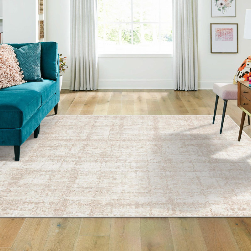 Tapis contemporain beige / crème Aimeeleigh, Carré 7 pi 10 po