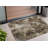 2' X 3' Taupe Floral Washable Non Skid Indoor Outdoor Area Rug