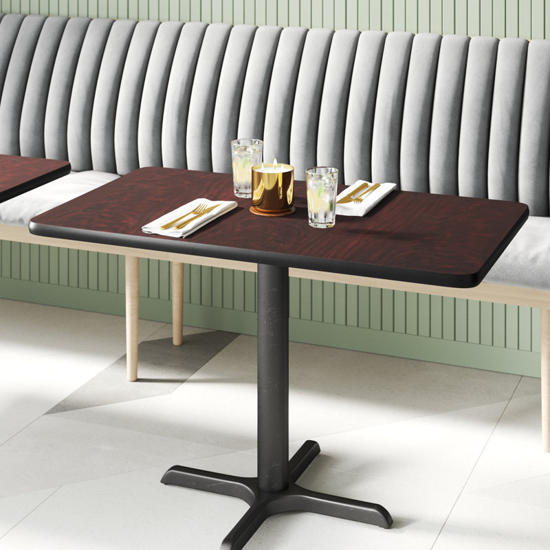 Dessus de table rectangulaire Tousignant, l 42 po x L 24 po, Noir / Acajou