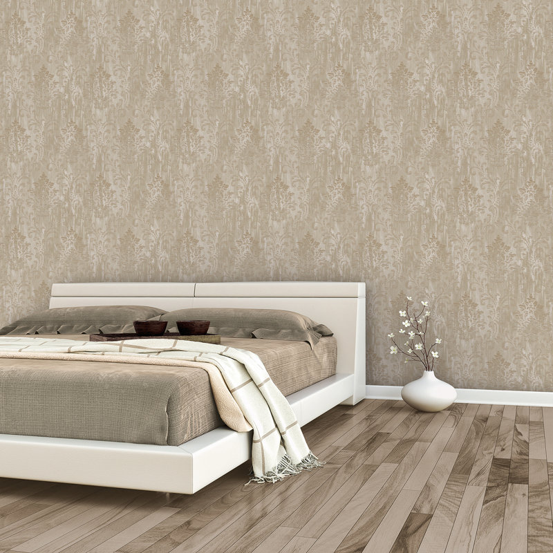 Lorenzo 10m x 53cm Textured Metallic Finish Paste the Wall Wallpaper Roll, Gold
