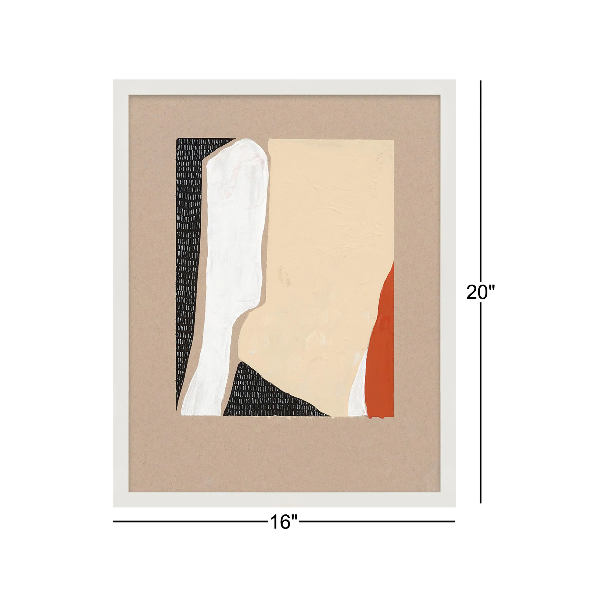 Distant View 2 by Andrea Stokes, White Framed, 16" W x 20" H