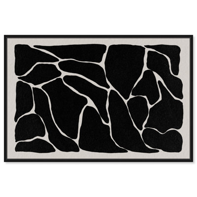 Abstract Black and White Giraffe Pattern Print
