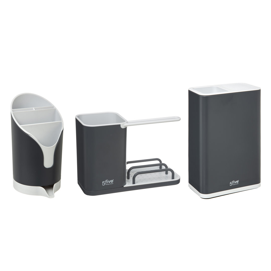 3 Piece Sink Caddy and Utensil Holder Set