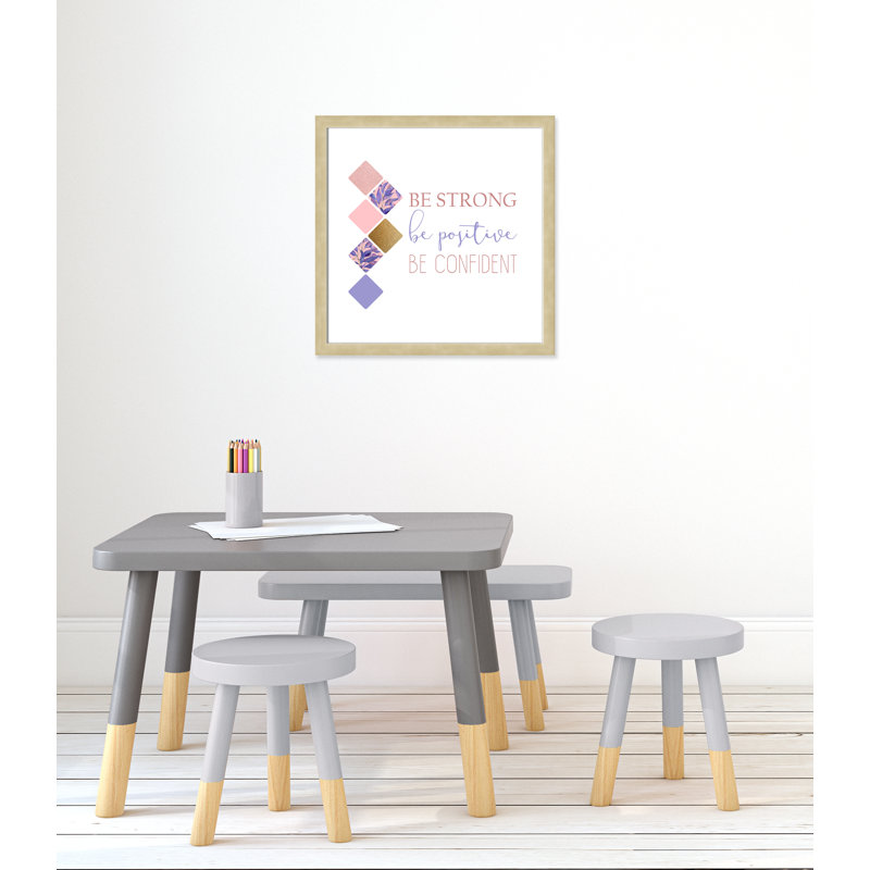 Être solide 1, H 24,5 po x l 24,5 po x P 0,63 po, Encadré plat champagne