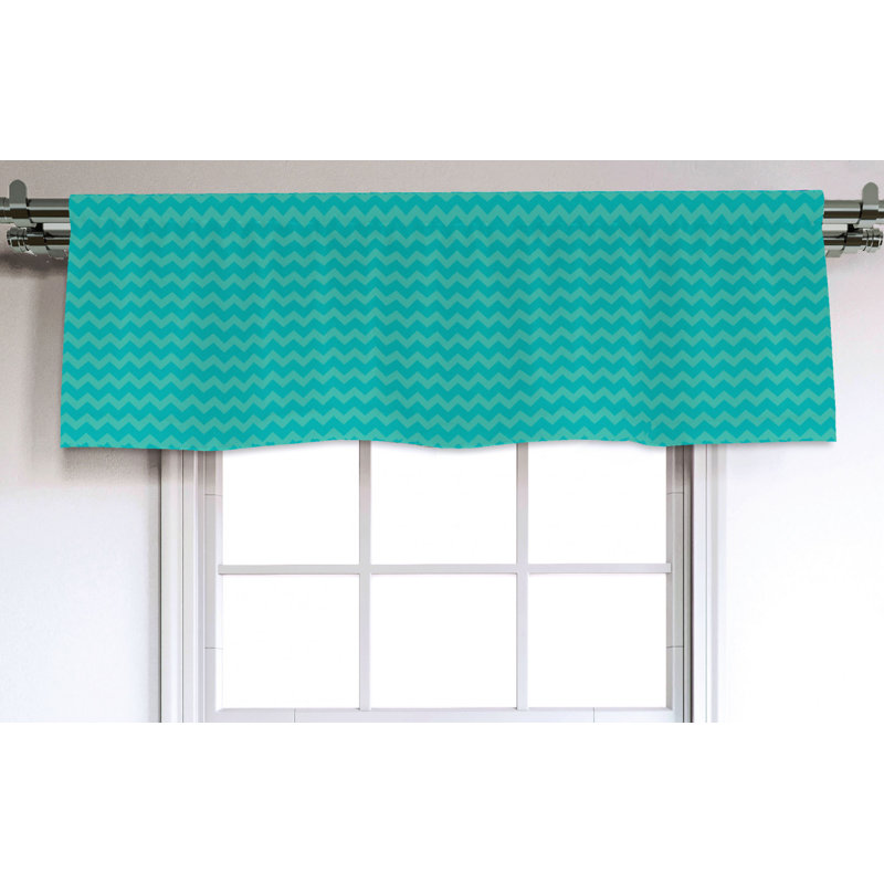Sateen Chevron Ruffled Window Valance