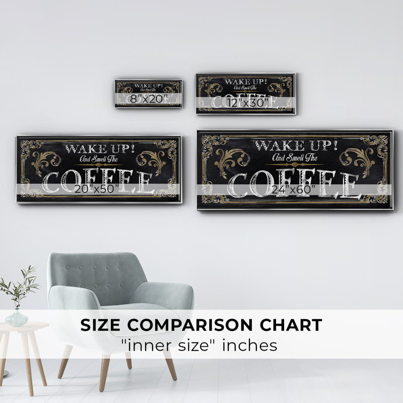 Wake Up!- Framed Canvas, 8" H x 20" W
