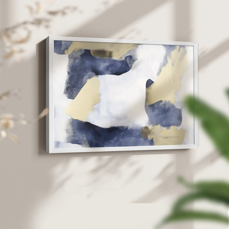 Abstrait, série XLV, reproduction encadrée, H 16 po x l 20 po, Blanc