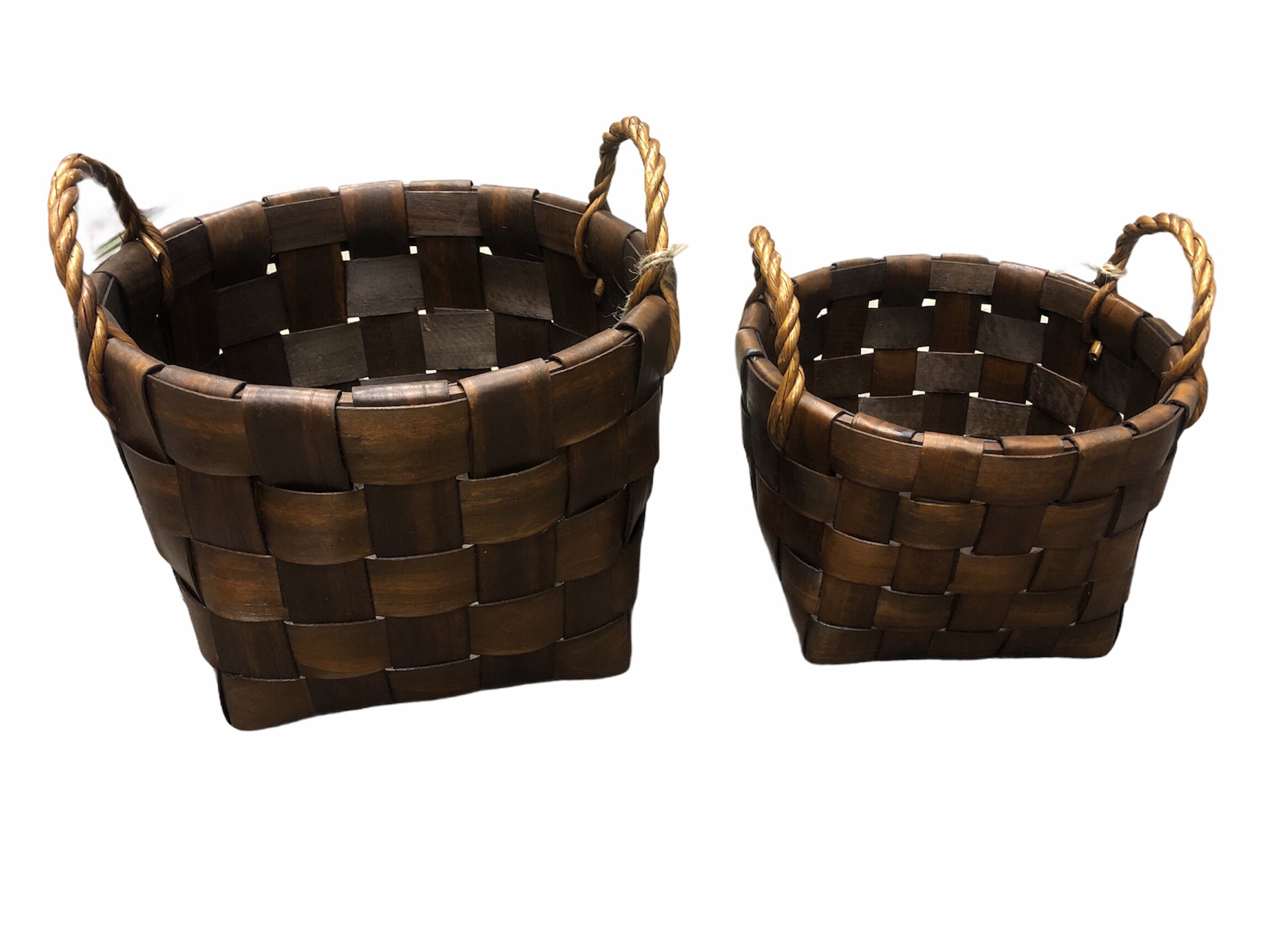 Canvey 5 Piece Manufacture Wood Basket Set Birch Lane