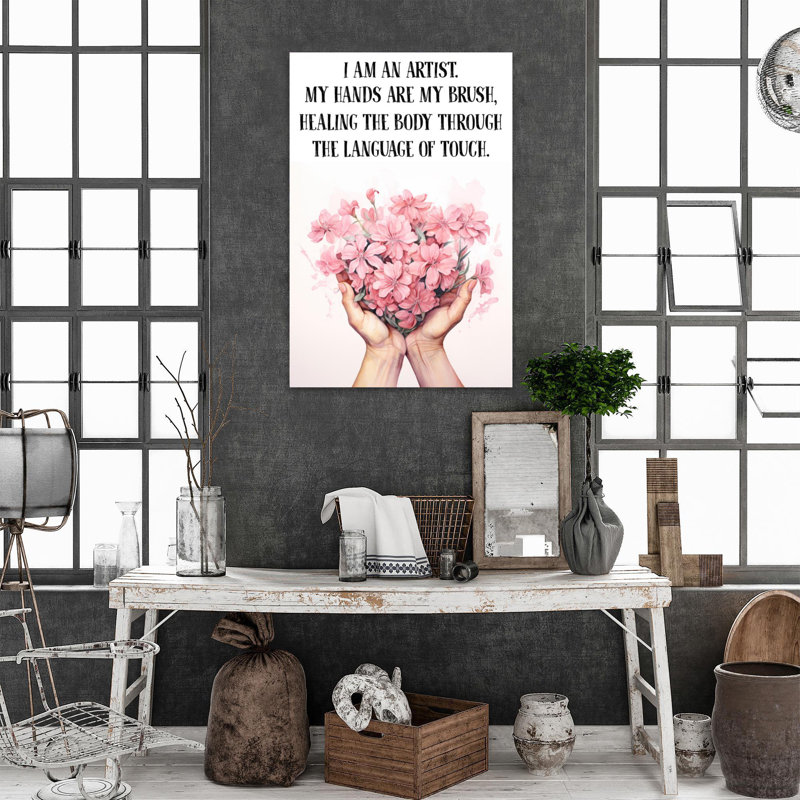 «I Am An Artist» sur toile, H 20 po x l 16 po x P 1,25 po