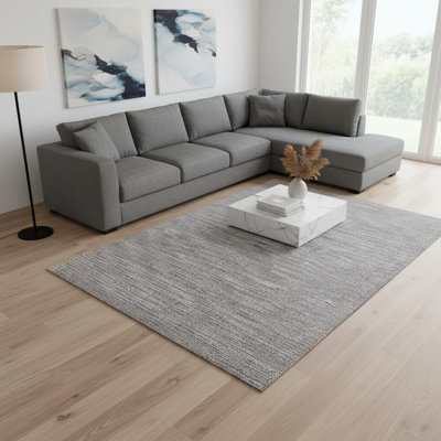 7' X 10' Grey Area Rug