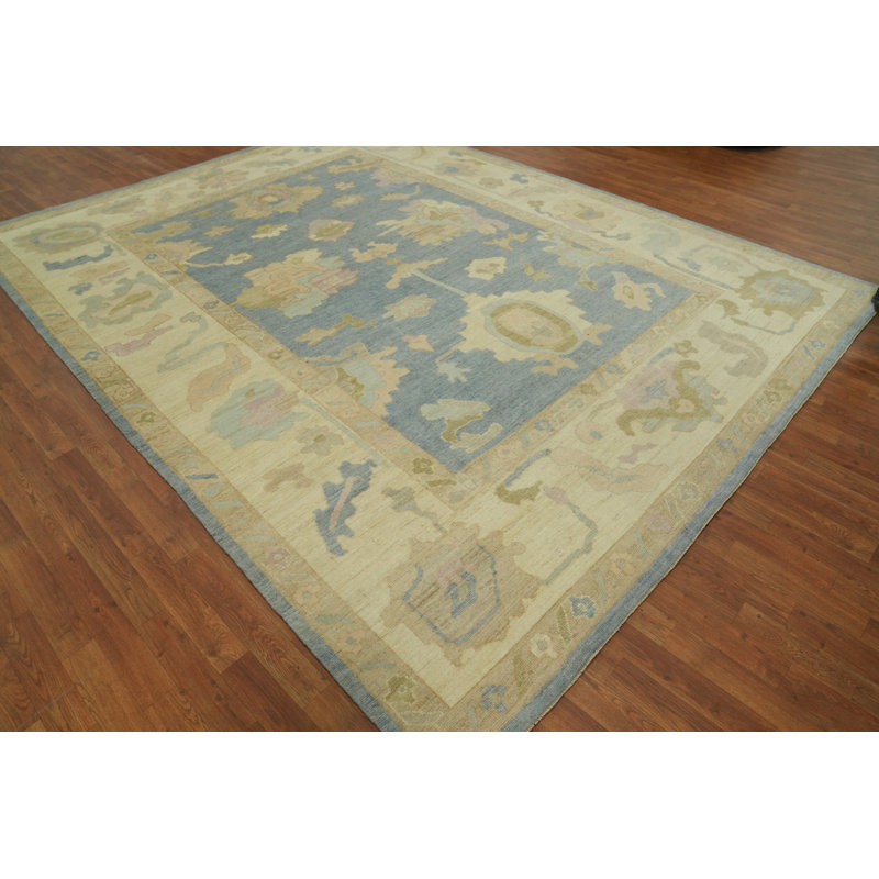 Tapis turc en laine fait à la main Oushak 9 x 12