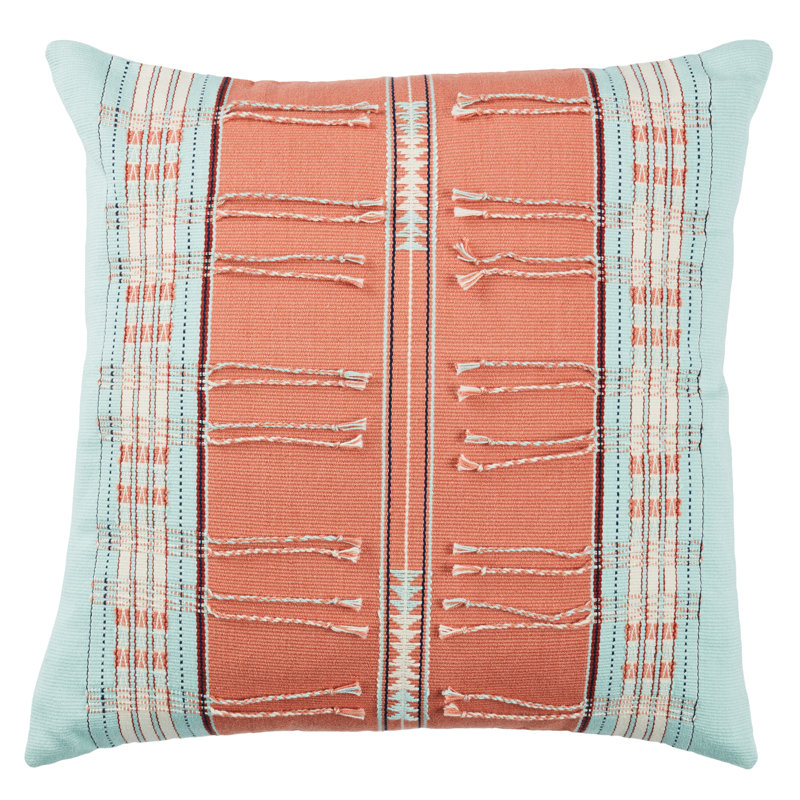 Housse et insert de coussin carré en coton Sharpay Tribal, Housse de coussin seulement - sans insert