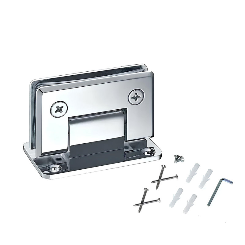 Charnière à bord biseauté standard avec vis Philips, vis Allen et clé hexagonale finition chrome brillant, Chrome brillant