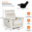 Fauteuil inclinable manuel moderne en cuir d'une largeur de 38,5 po-69718590