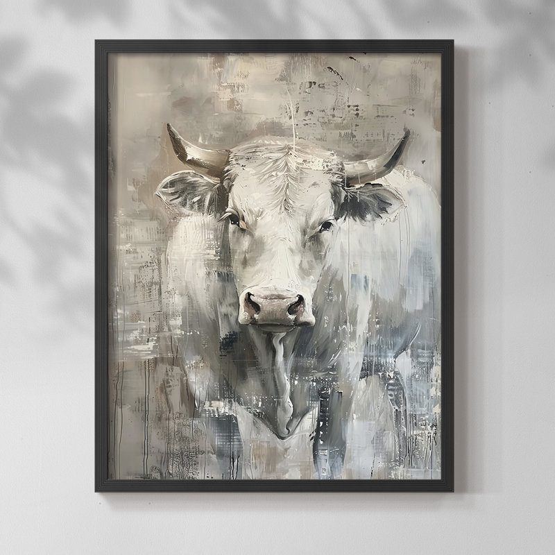 ANIMALS Series Cxxvi - reproduction encadrée de qualité supérieure - prête à être accrochée - aucun clou requis, Noir