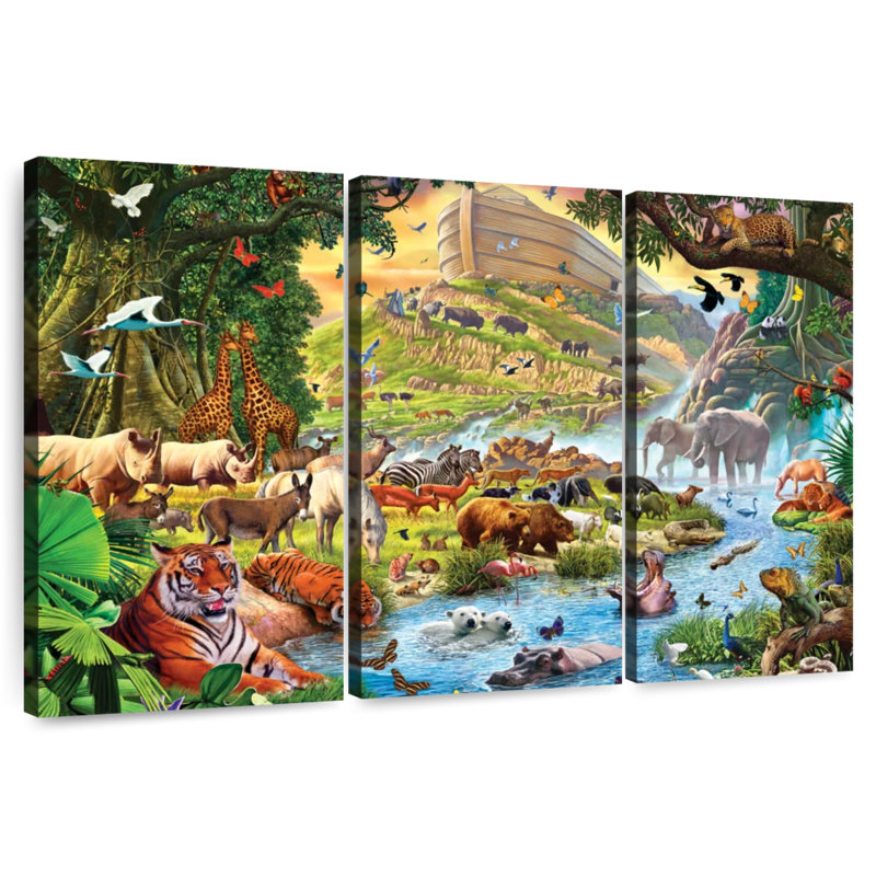 Adella Noah's Ark - Before The Rain, 42" H x 65" W