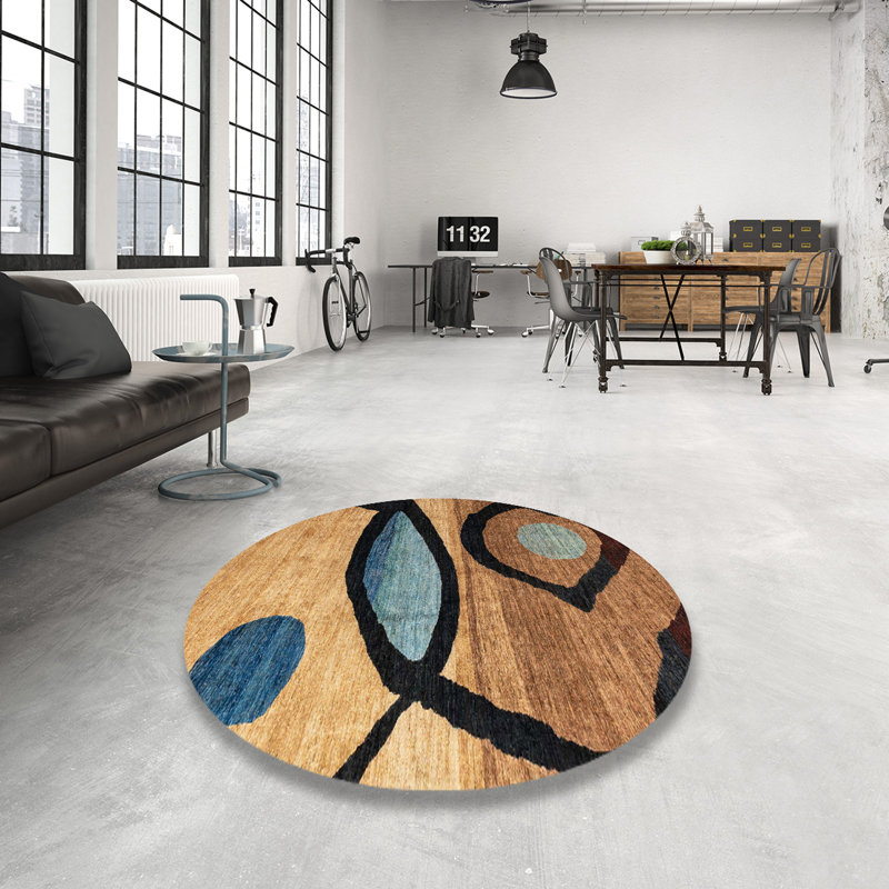 Tapis abstrait moderne 3053, Rond 6 pi