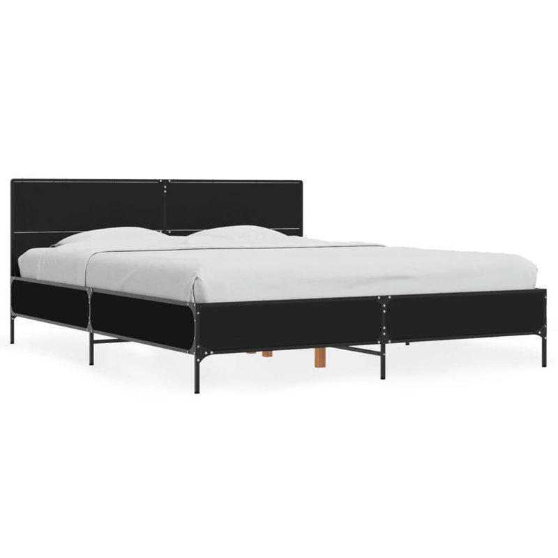Adamek Bed, Black, Kingsize (5')