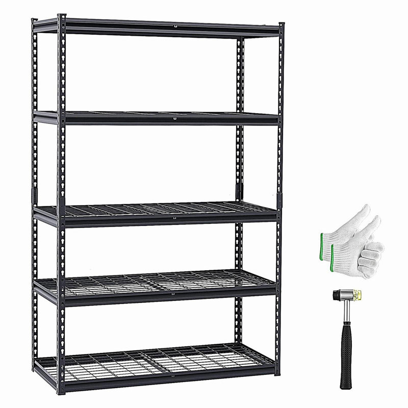 Tablettes de rangement Étagères de garage robustes réglables à 5 niveaux 3000 lb