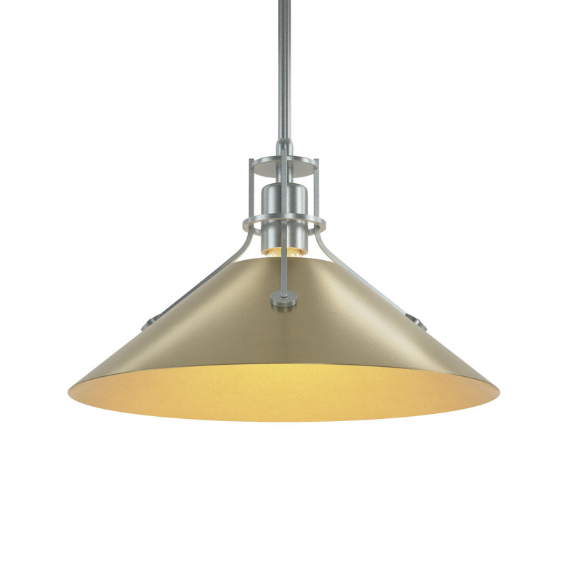 Henry 1 - Light Single Cone Pendant, 56.3'' H X 14.4'' W X 14.4'' D, Modern Brass, Modern Brass