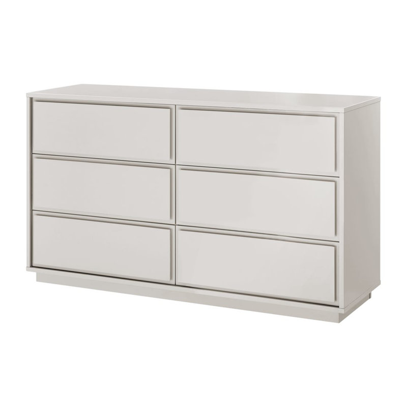 Buffet 6 tiroirs Carson, Gris