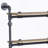 Brantley Oak & Sandy Black Finish Wall Rack With 4 Spacious Shelves, Perfect For Organizing And Displaying Decor