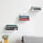 Invisible Floating Metal Hidden Bookshelves Wall Mounted Storage Set of 2