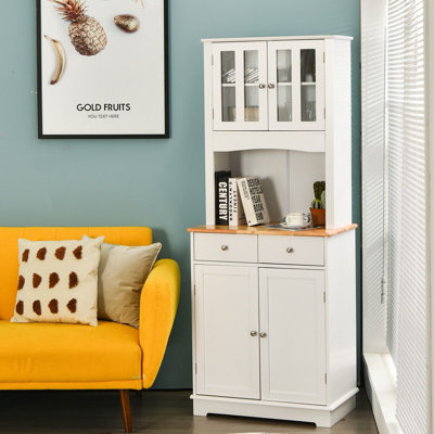 170 cm H Glass Standard Pantry / Tall Cabinet