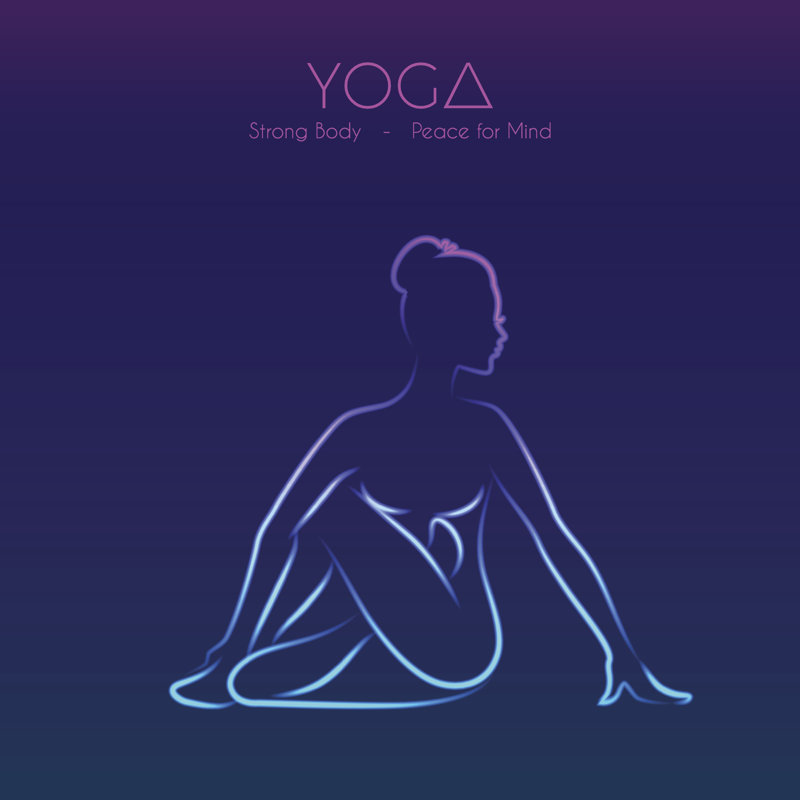 " Yoga Pose Woman " by Bersonne, 12" W x 12" H
