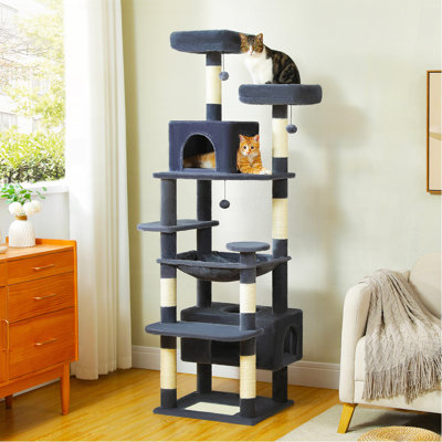 Arbre à chat en peluche 72 po