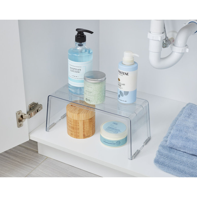 Porte-détergent pour salle de lavage profonde en plastique recyclé iDesign - transparent, H 5,60 po x l 13,52 po x P 6 po