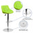 Occoquan Vinyl Bucket Seat Adjustable Height Barstool with Diamond Pattern Back-2090003958