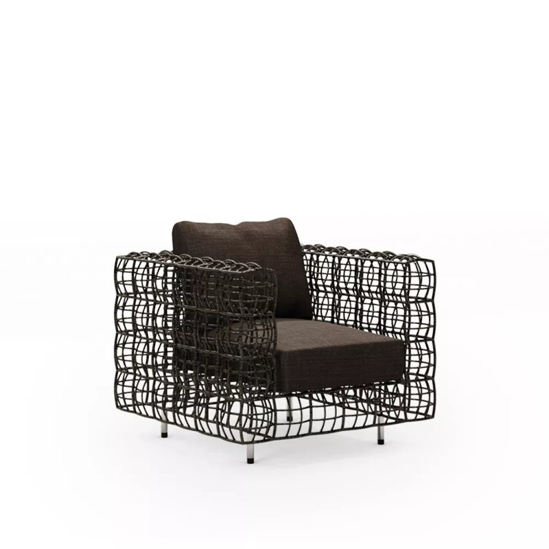 Yin & Yang Linen Chair, Linen Chocolate, Brown