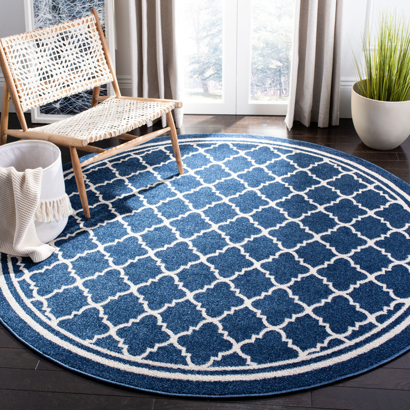 Daneya Performance Geometric Rug, Round 7'