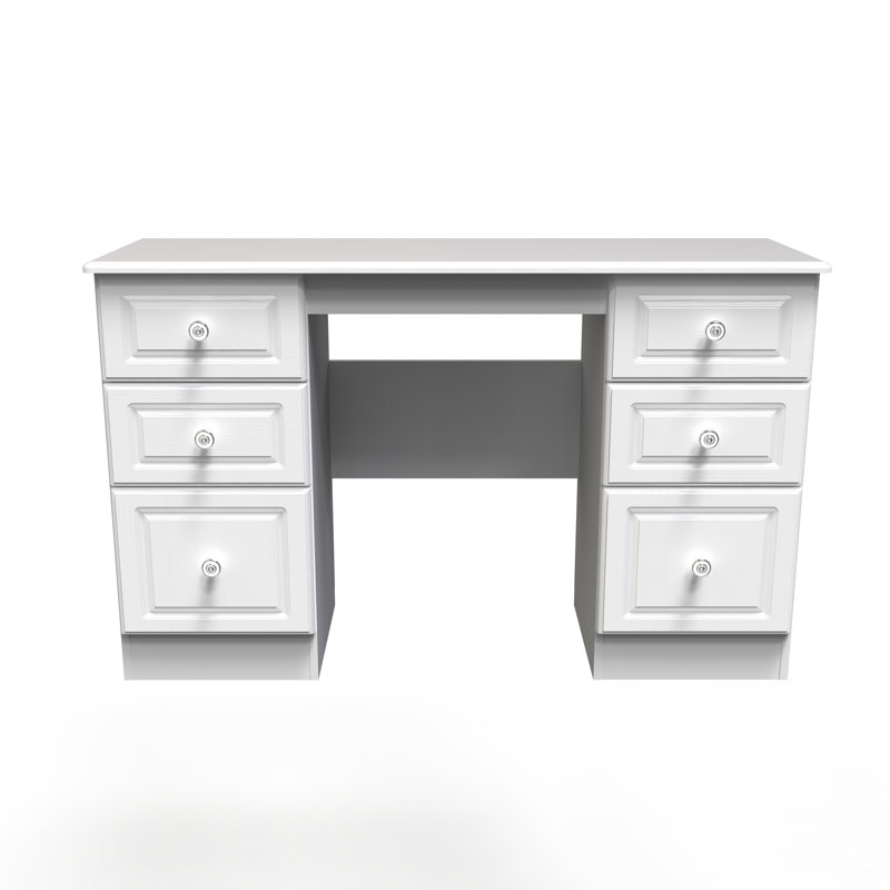 Fully Assembled Argyle Dressing Table, White