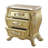 Gold 3-Drawer Nightstand