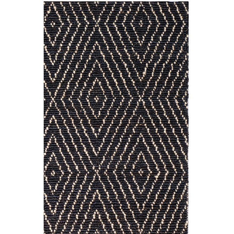 Bohemian Hand-Woven Black Area Rug
