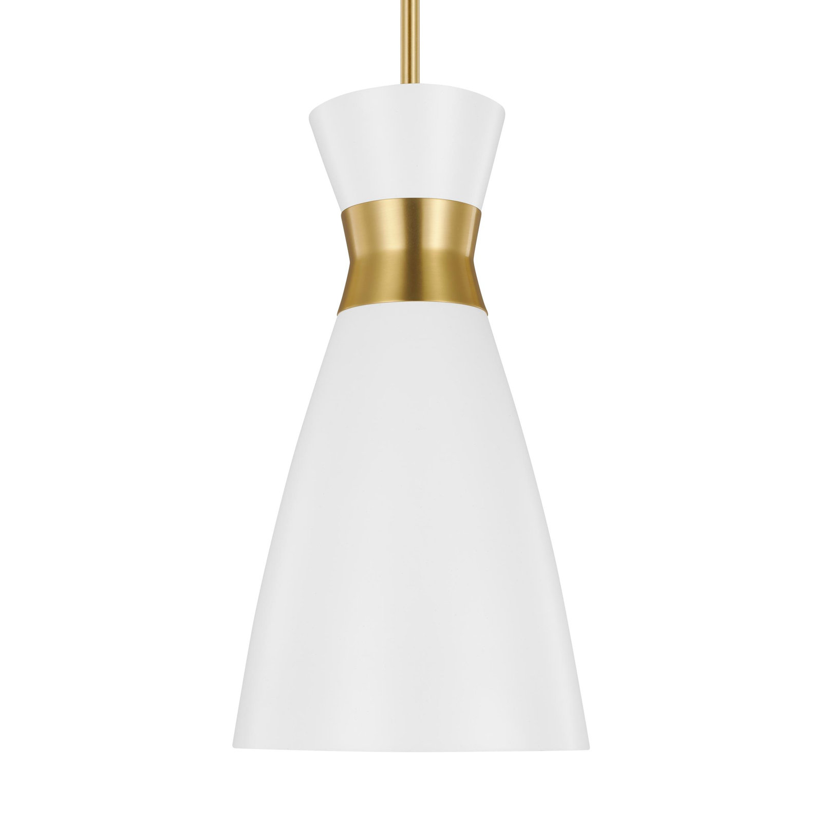 Agata Single Light Metal Steel Dimmable Pendant, Burnished Brass